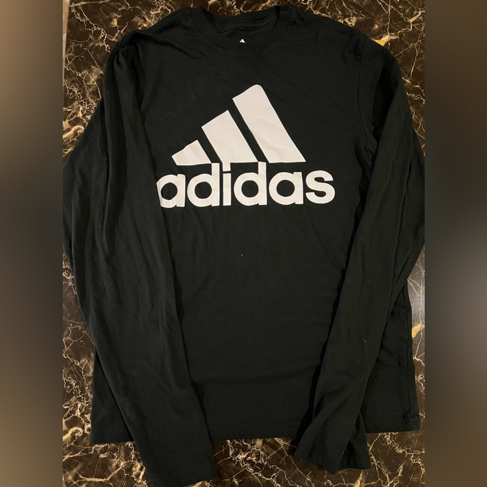 Adidas long black sleeve shirt boys size small